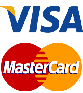 We accept Visa and Master Cards